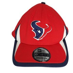 New Era 39Thirty NFL Red Houston Texans Logo Fitted S/M Hat Cap NWT NEW